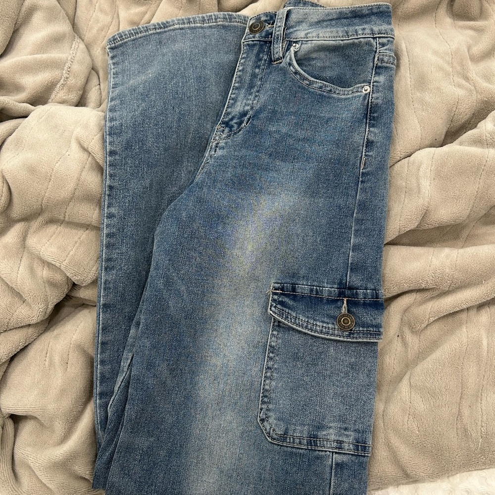 Denim Cargo Jeans